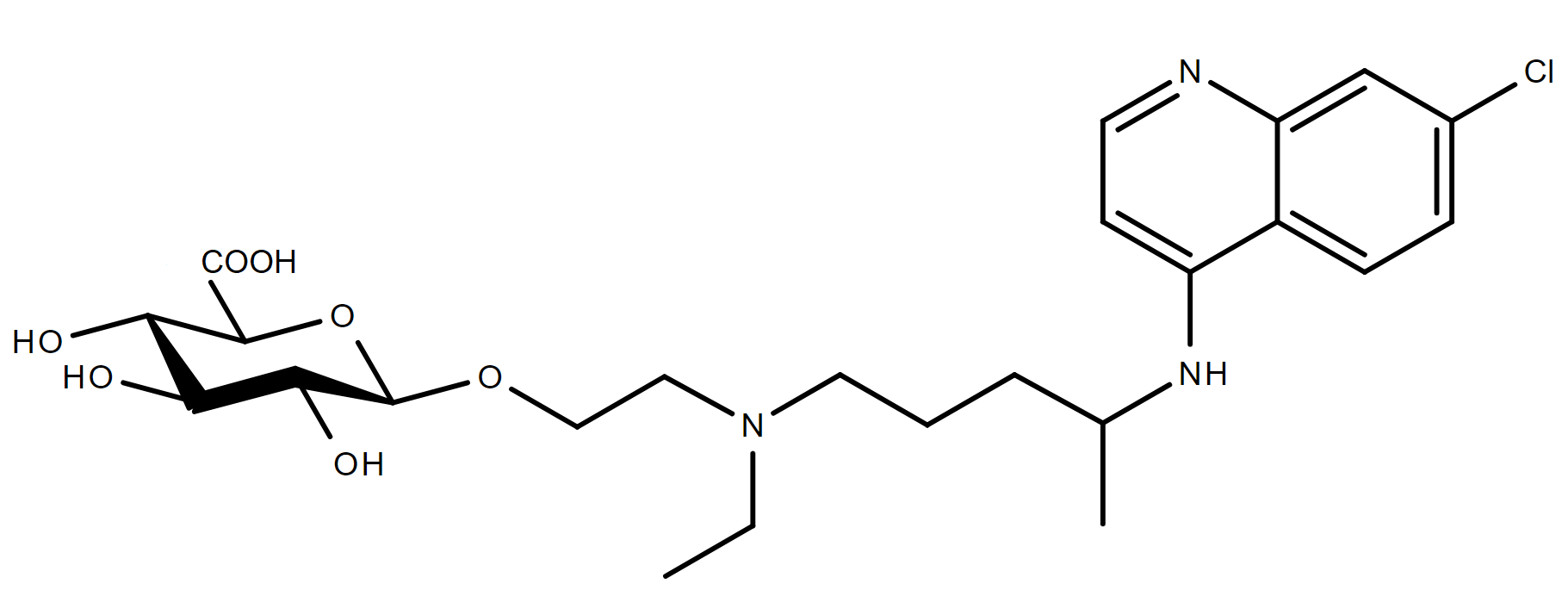 Hydroxychloroquine O-β-D-glucuronide Structure